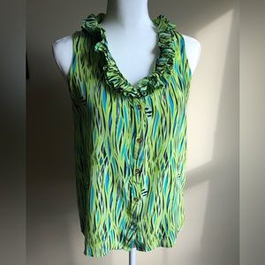 Lilly Pulitzer 100% Silk Sleeveless Blouse